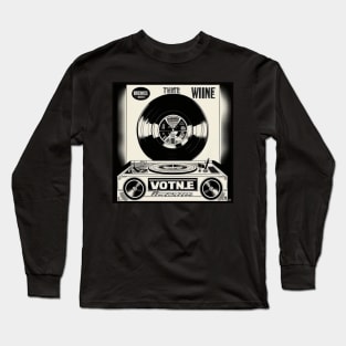 DJ Turntable Black and White Long Sleeve T-Shirt